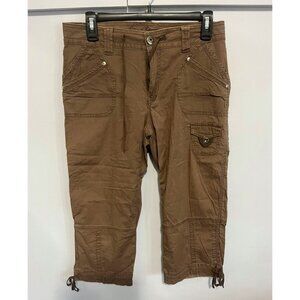 Women's Brown Cargo Capris